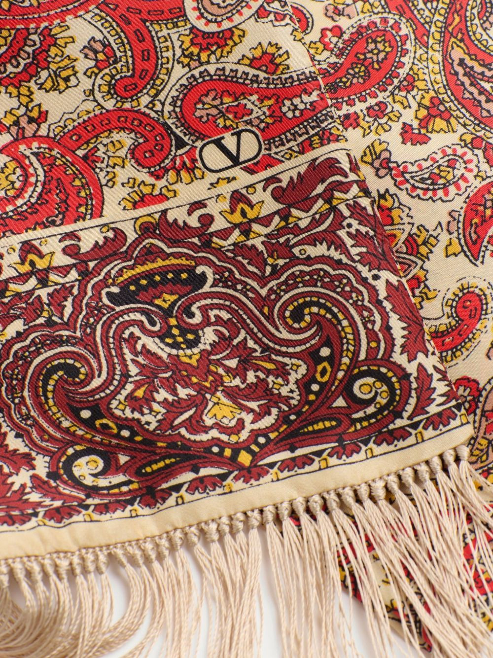 paisley-print silk scarf - 3