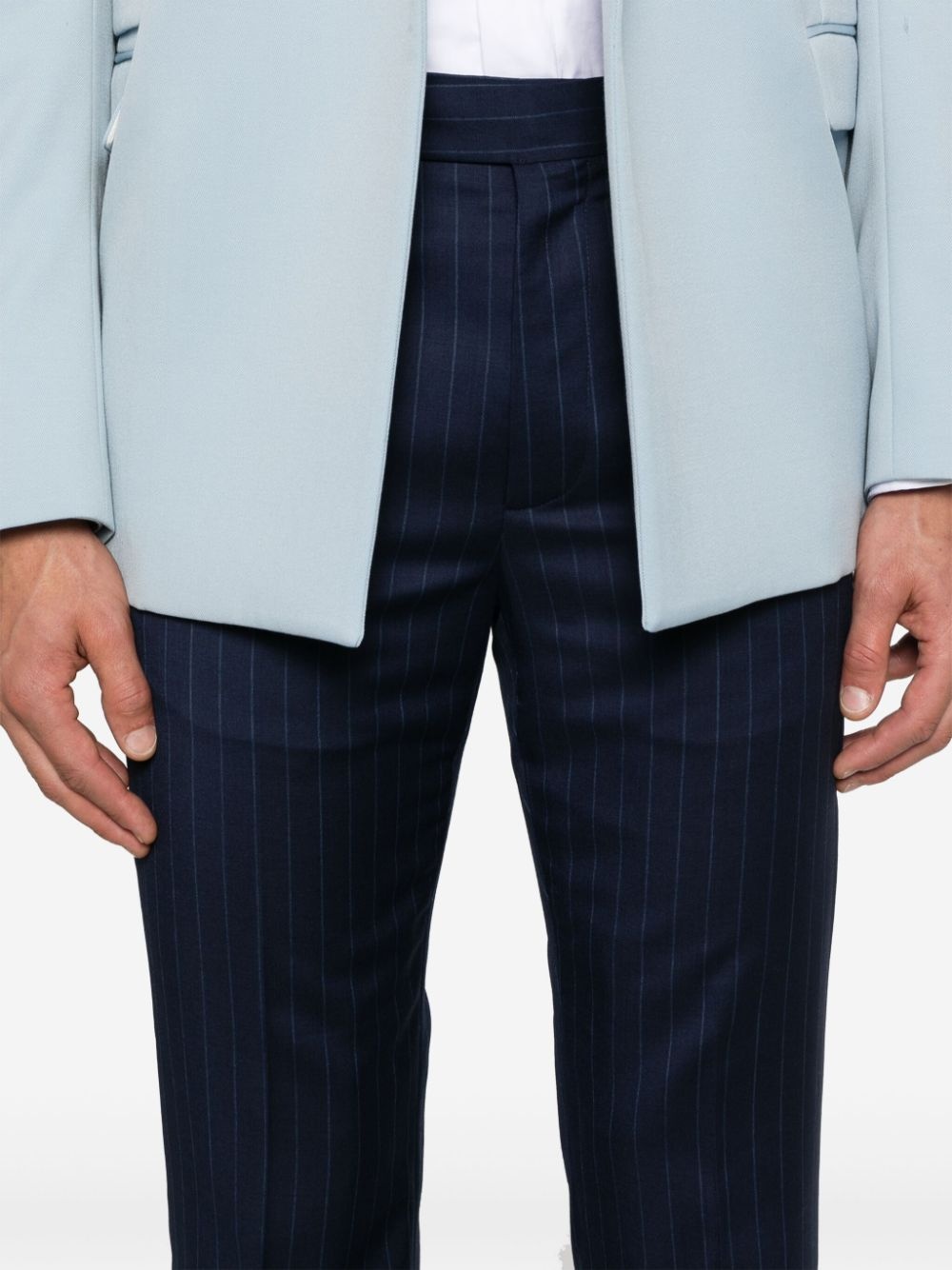 striped wool trousers - 5