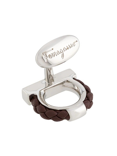 Salvatore Ferragamo woven cufflinks outlook