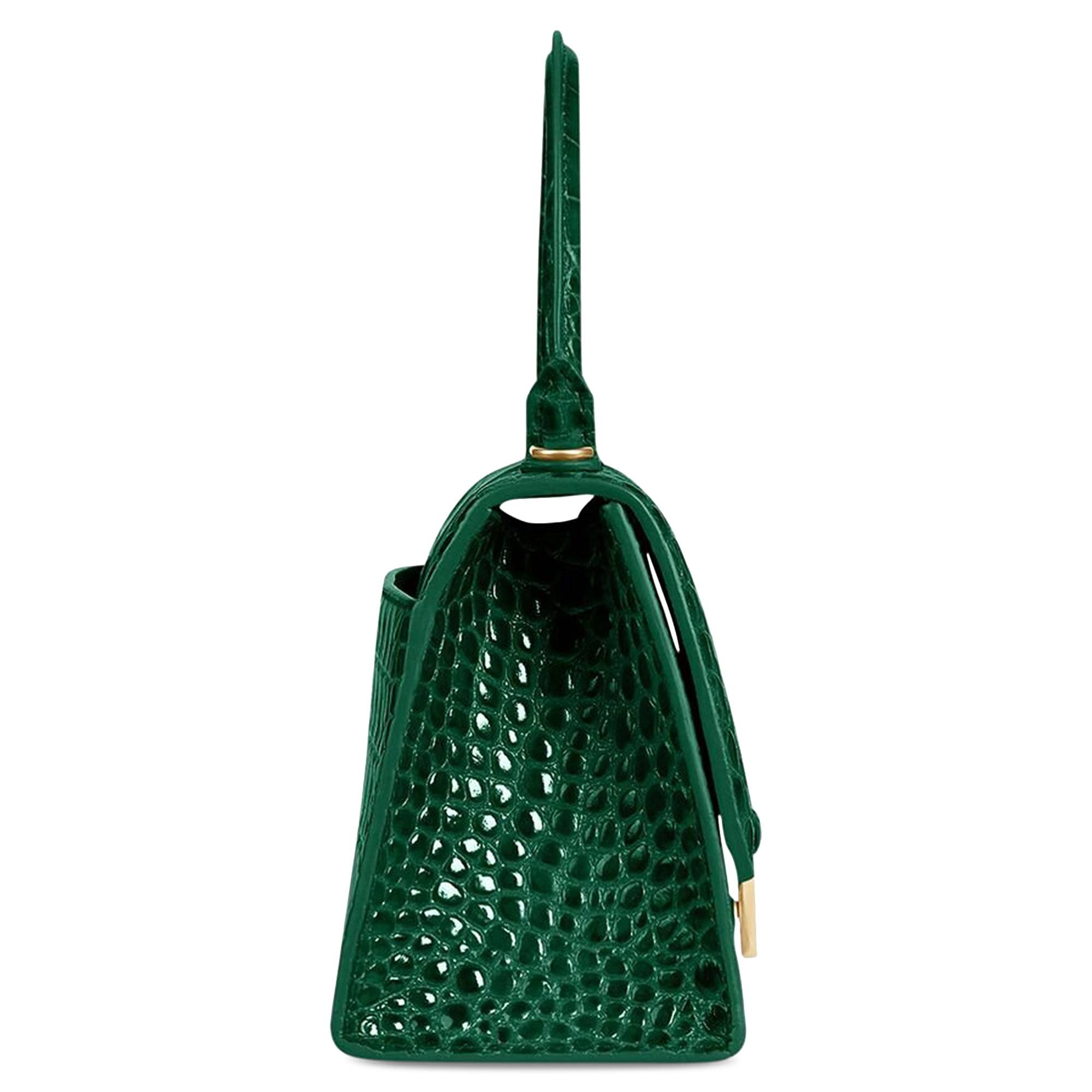 Balenciaga Small Hourlgass Top Handle Bag 'Green' - 3