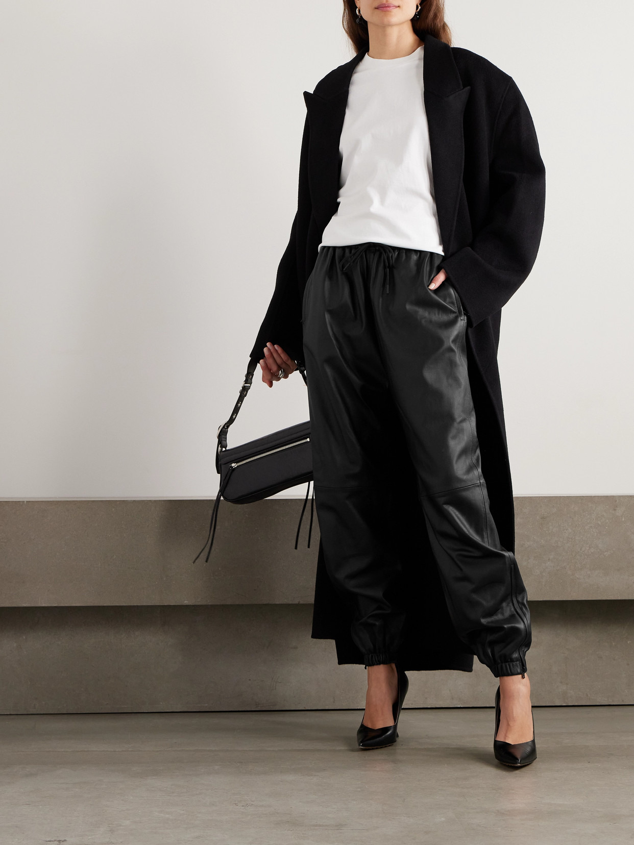 Leather Tapered Pants - 2