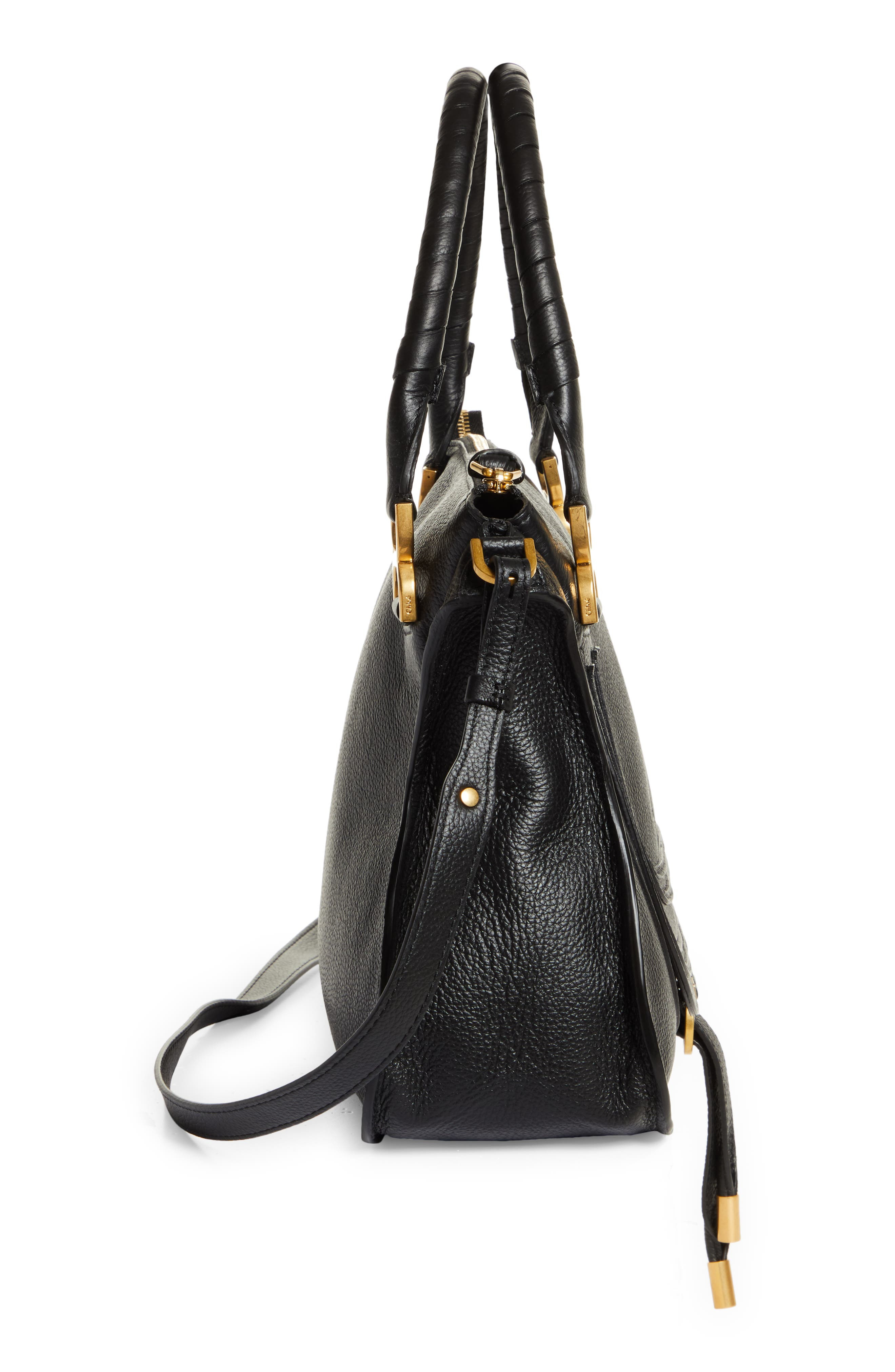 Medium Marcie Leather Satchel - 6