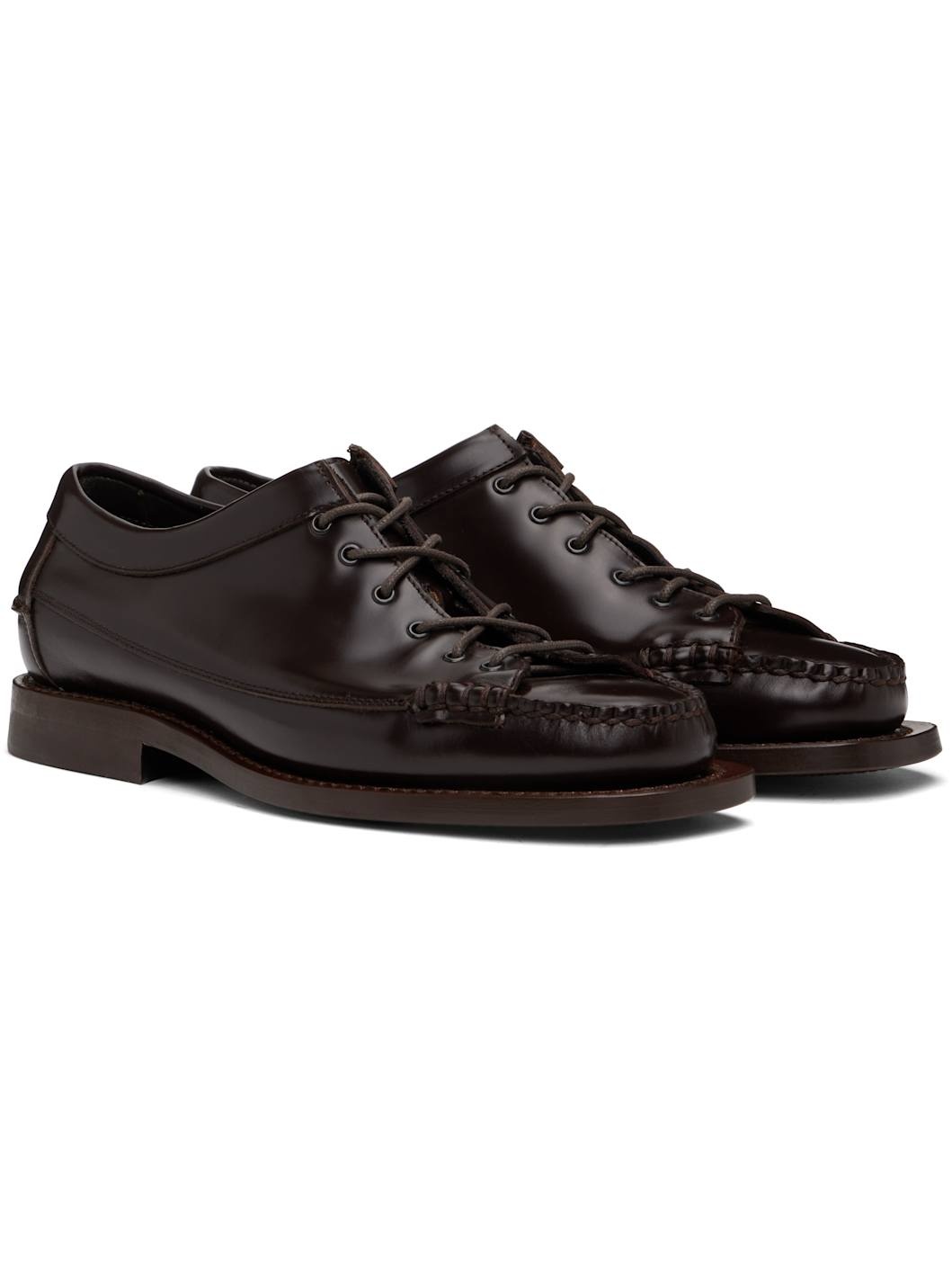 Brown Priego Squared Loafers - 4
