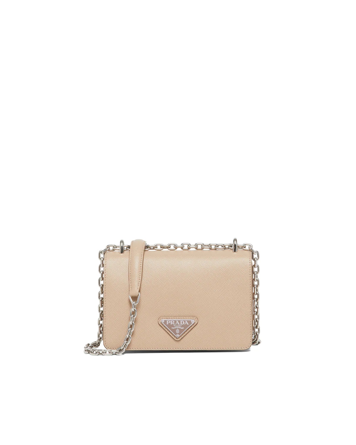 Nylon and Saffiano Leather Shoulder Bag - 1