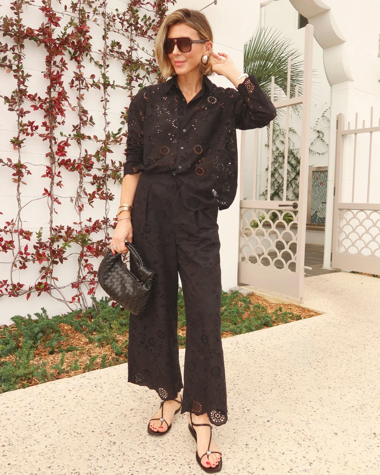 Splendid x @Cellajaneblog Eyelet Button Down - 1