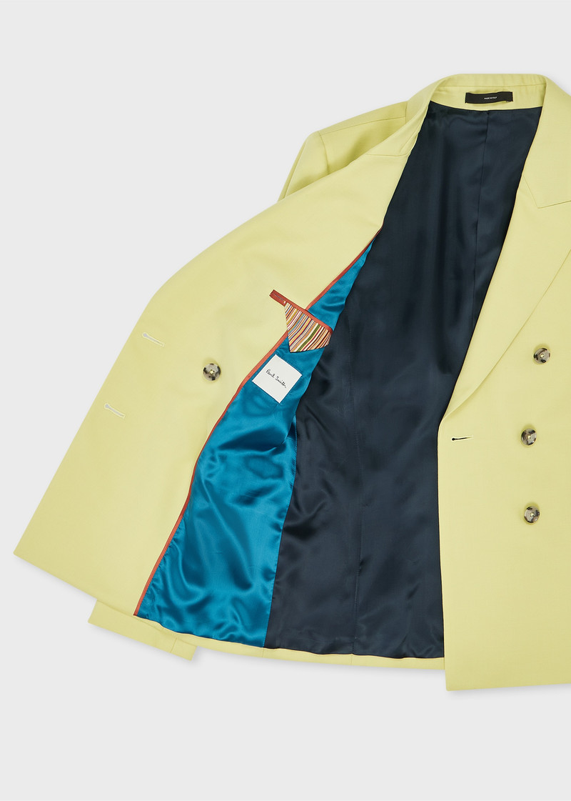 Paul Smith Women's A Suit To Travel In - Pistachio Wool Double Breasted Blazer outlook