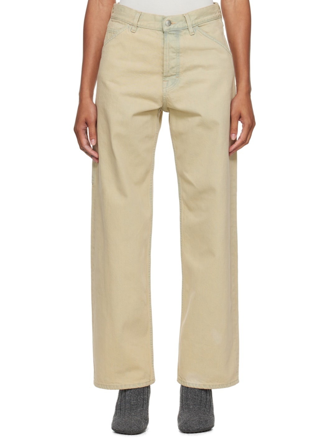 Beige Baggy Jeans - 1