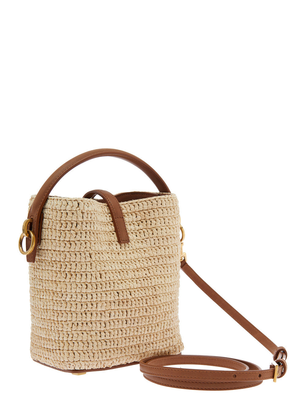 Saint Laurent Women 'Le 37' Beige Mini Handbag With Adjustable And Removable Shoulder Strap And Hook - 3