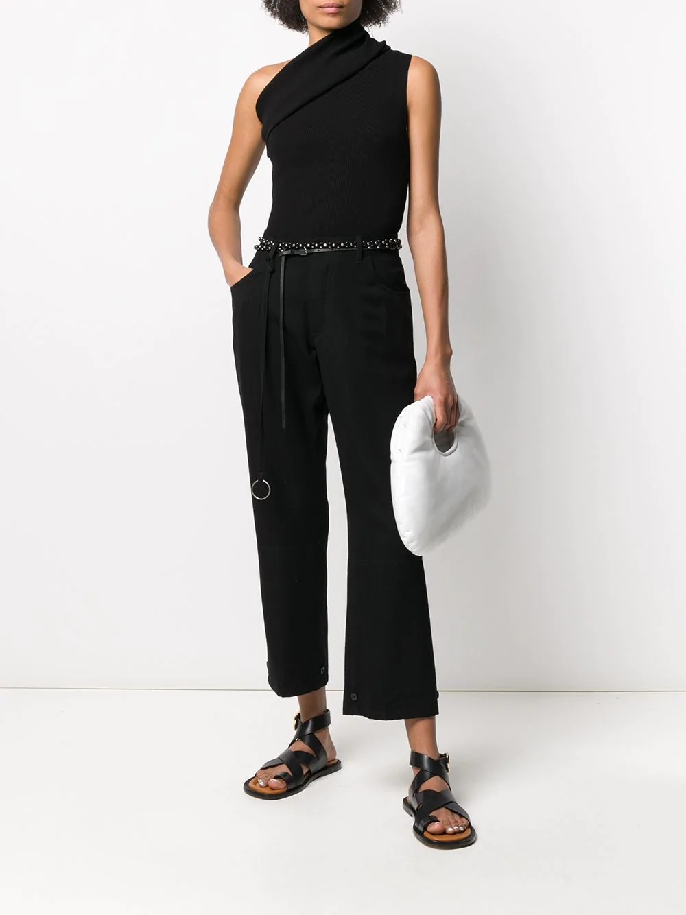 cropped bootcut trousers - 2