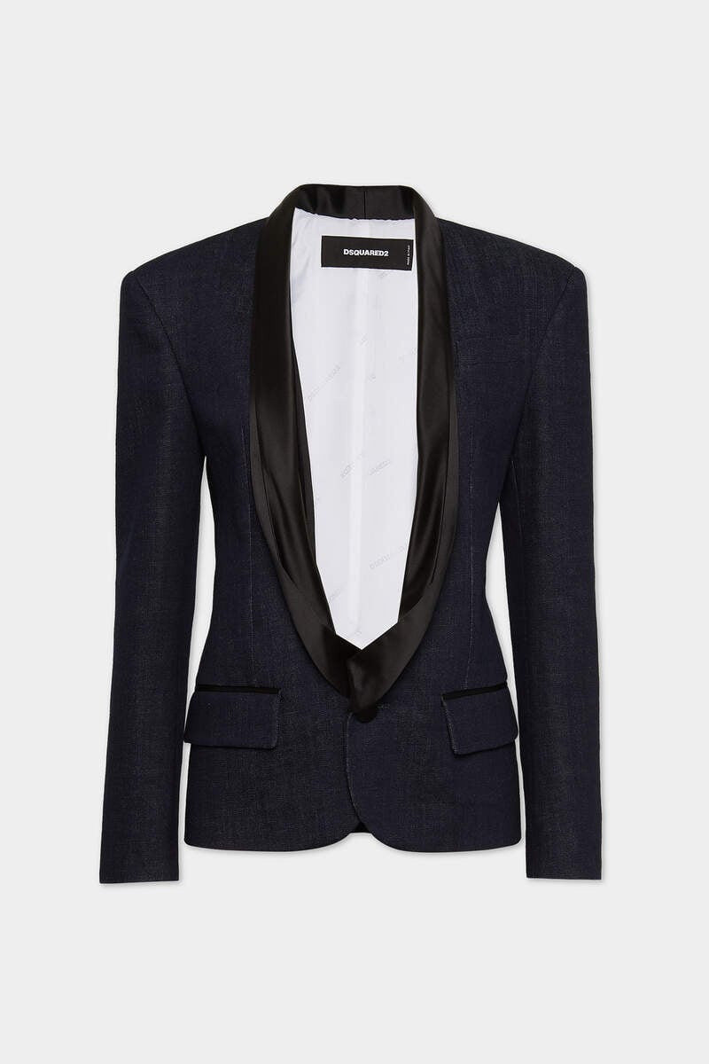RINCE DENIM DEAN STATEMENT SHAWL JACKET 1