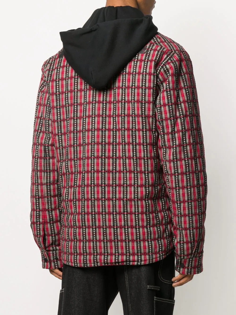 check hooded jacket - 4