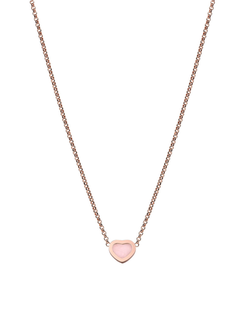 Women's My Happy Hearts 18K Rose Gold & Pink Opal Pendant Necklace - Pink 7
