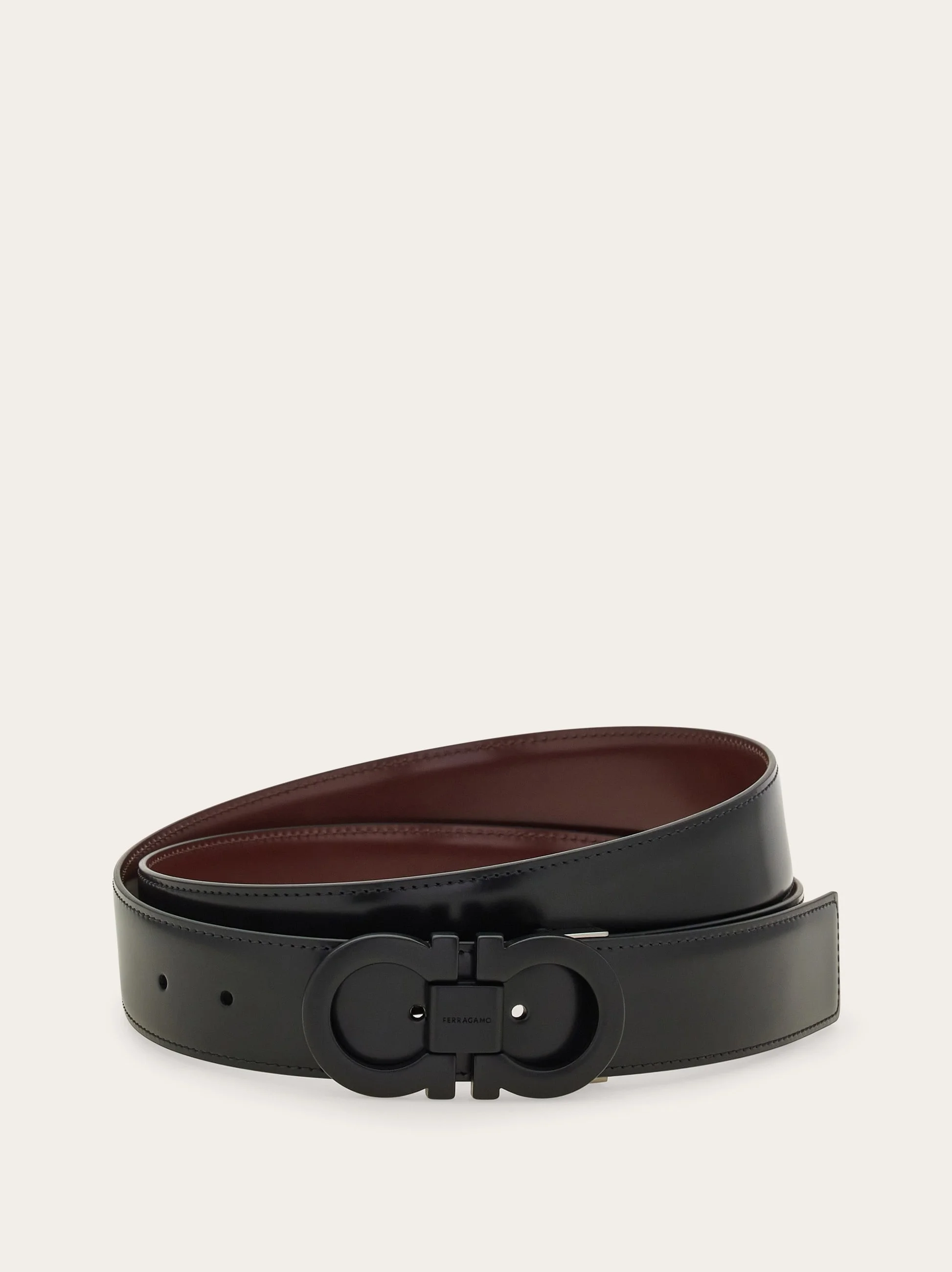 Reversible and adjustable Gancini belt - 1