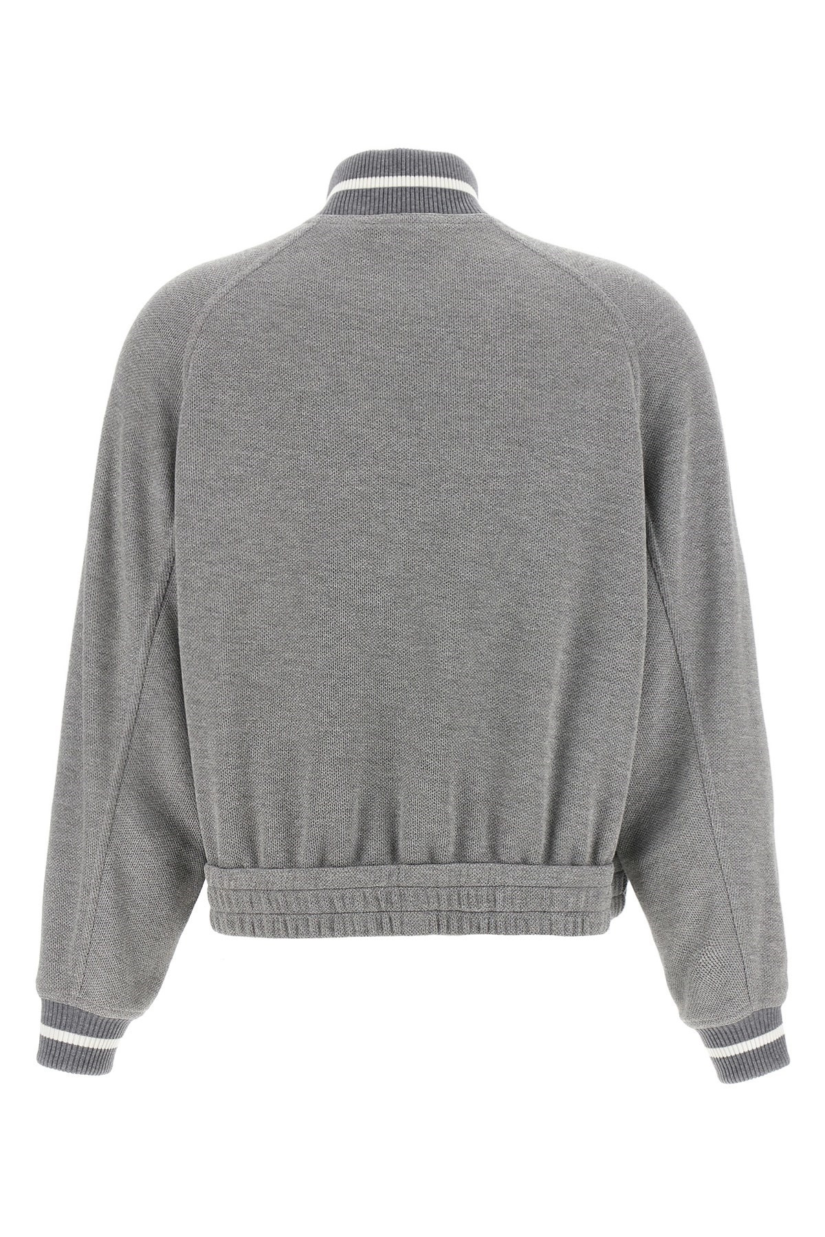 Logo embroidery lamé sweatshirt - 2