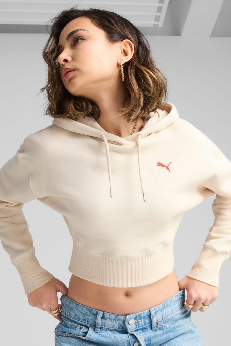 PUMA Premium Essentials Women's Relaxed Graphic Hoodie outlook