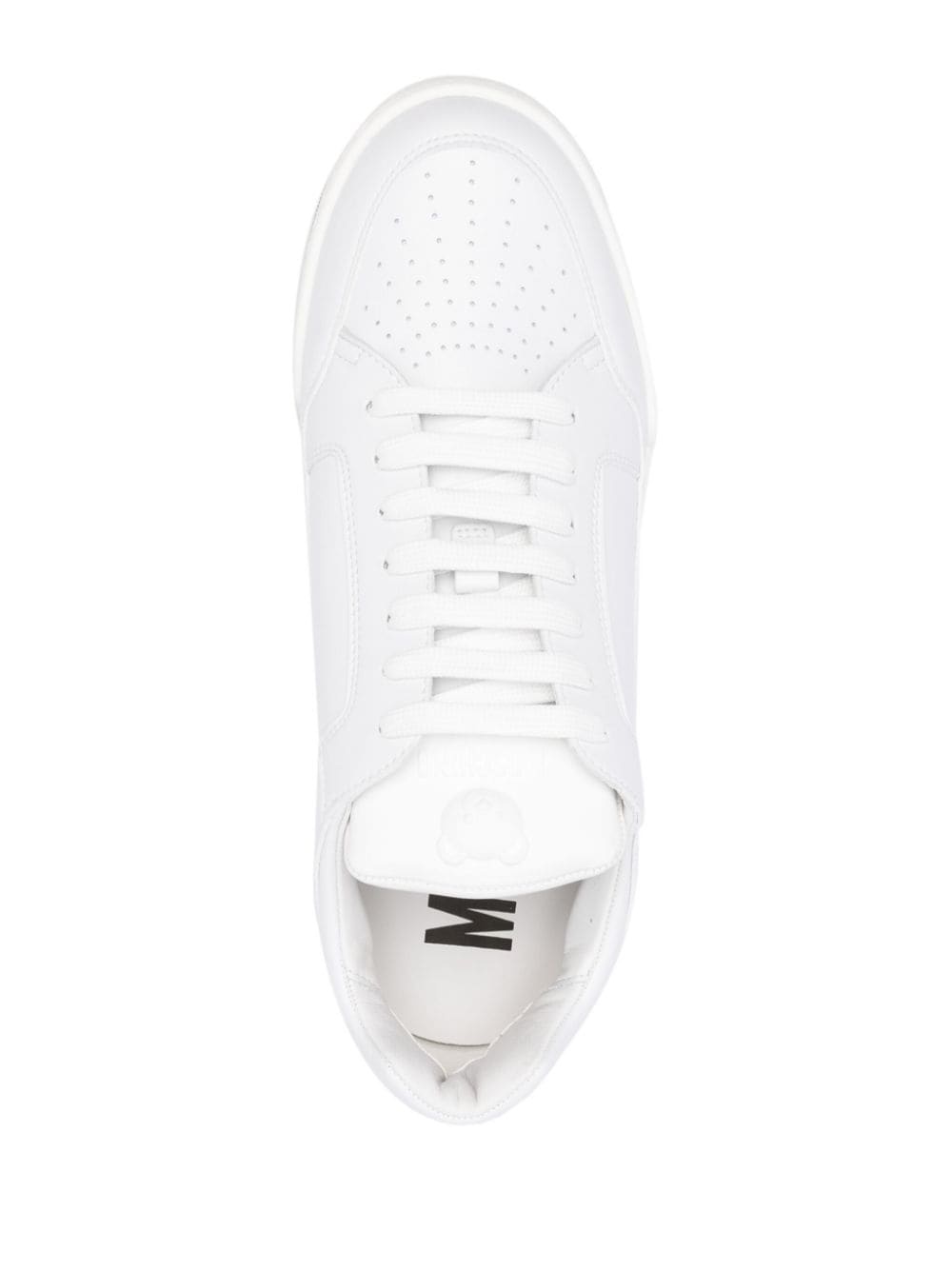 leather lace-up sneakers - 4