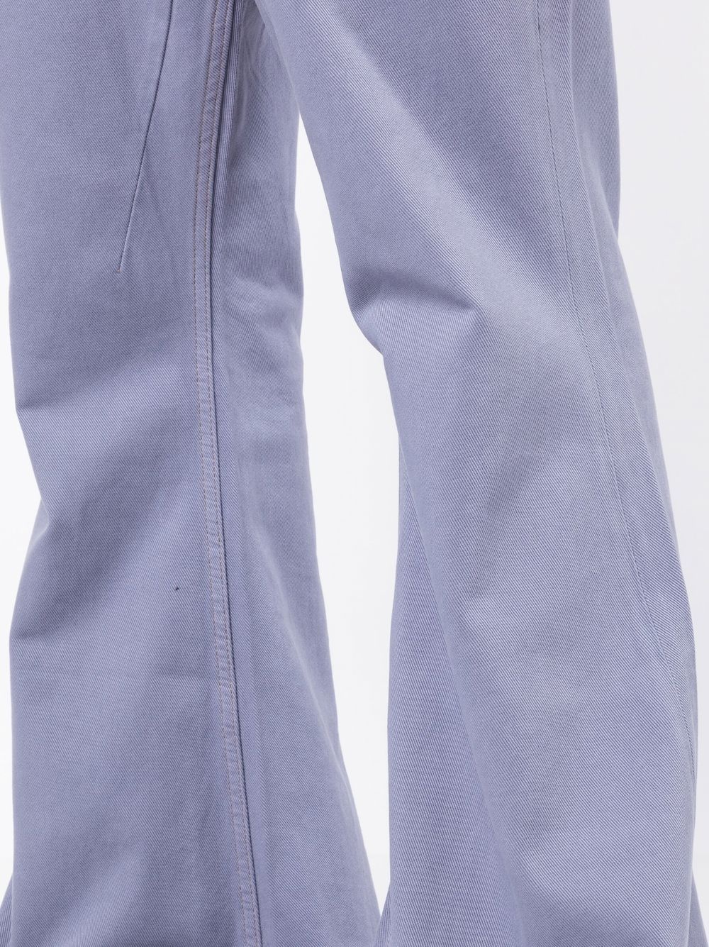 flared-hem denim trousers - 5