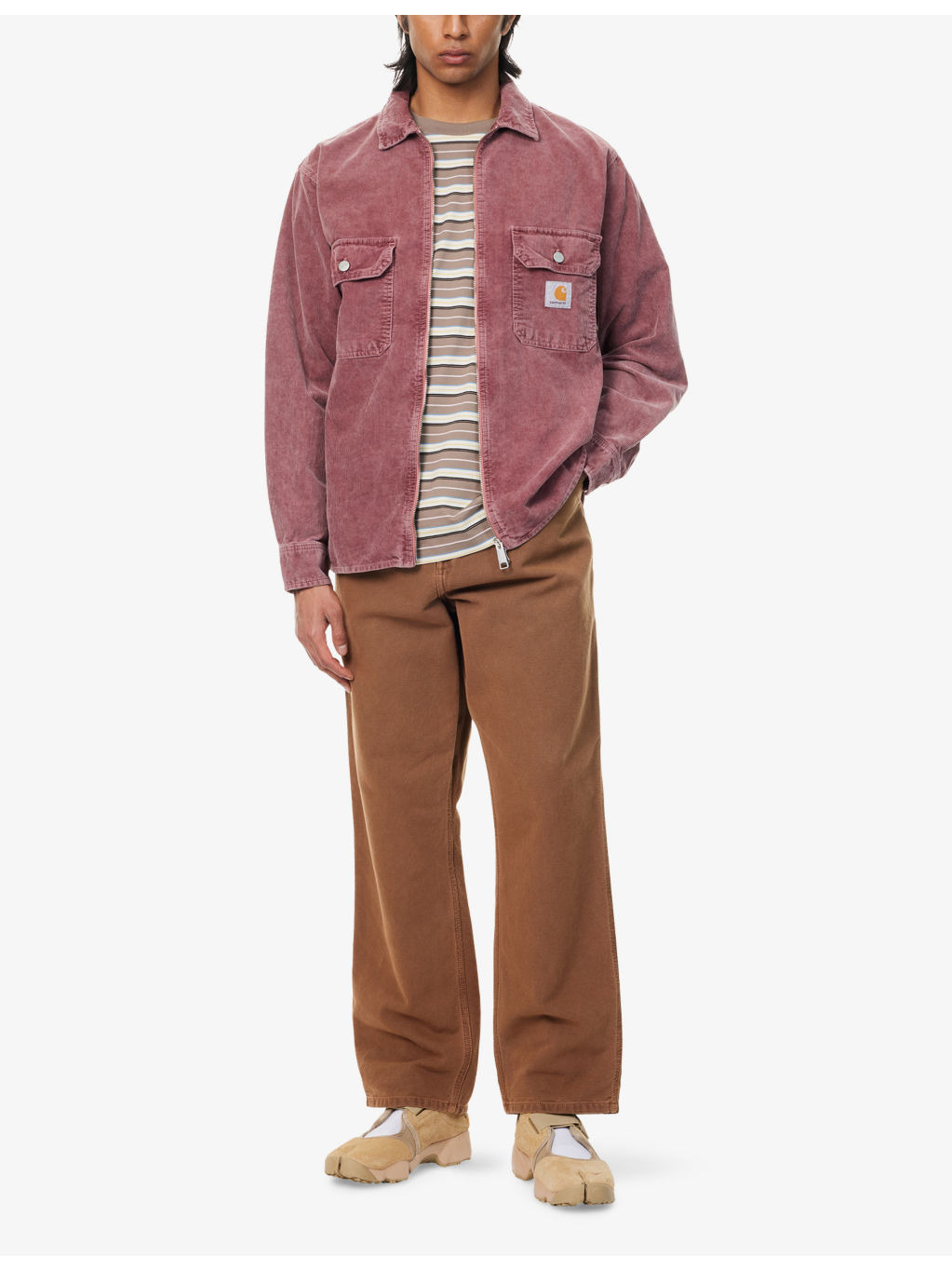 Corduroy Patch-Pocket Cotton Shirt Jacket - 2