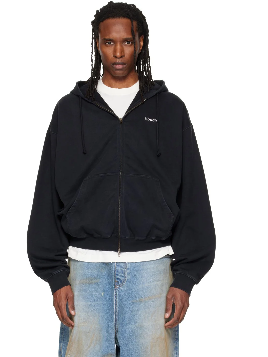 Black Zip Up 'Hoodie Definition' Hoodie - 1