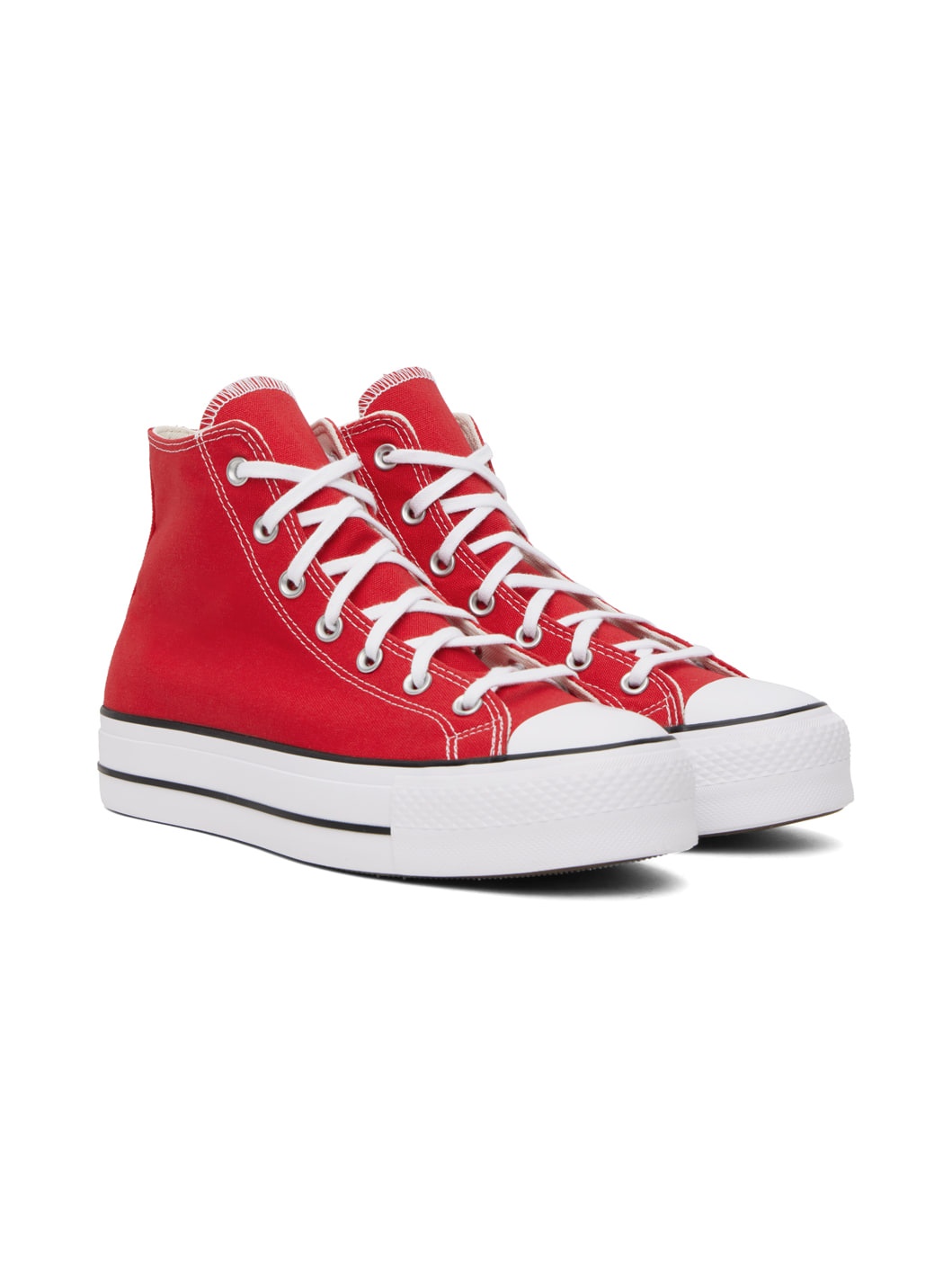 Red Chuck Taylor All Star Lift Hi Sneakers - 4