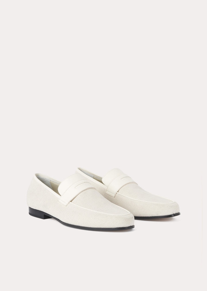 The canvas penny loafer beige - 5