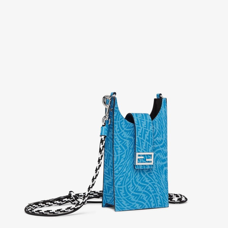 FENDI Light blue fabric smartphone holder outlook