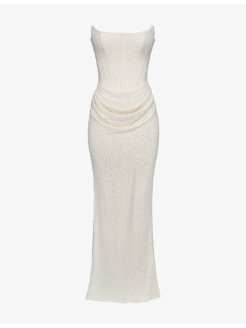 Dove Bead-Embellished Mesh Bridal Gown - 1