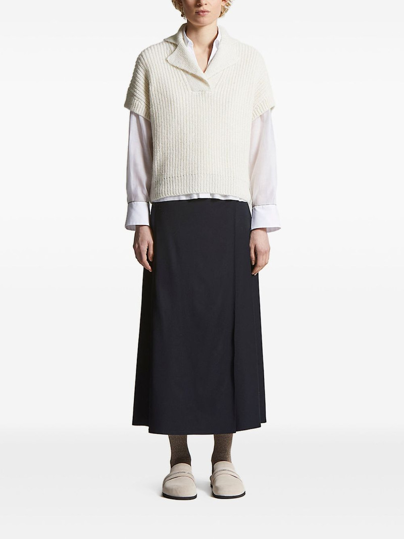 PESERICO ribbed collar sweater outlook