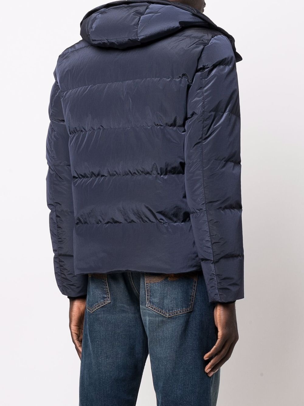 hooded feather-down padded jacket - 4