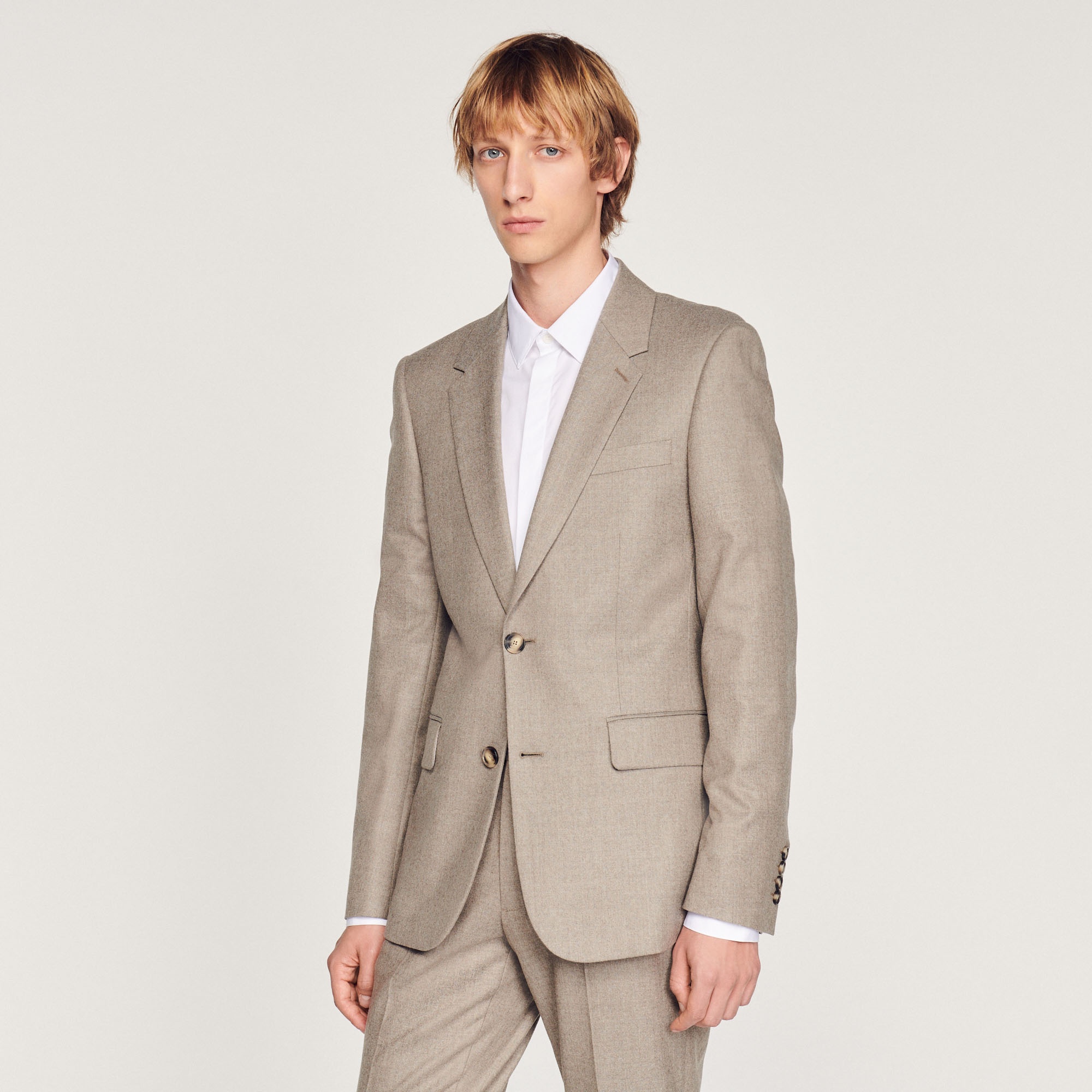 Flannel suit jacket - 5