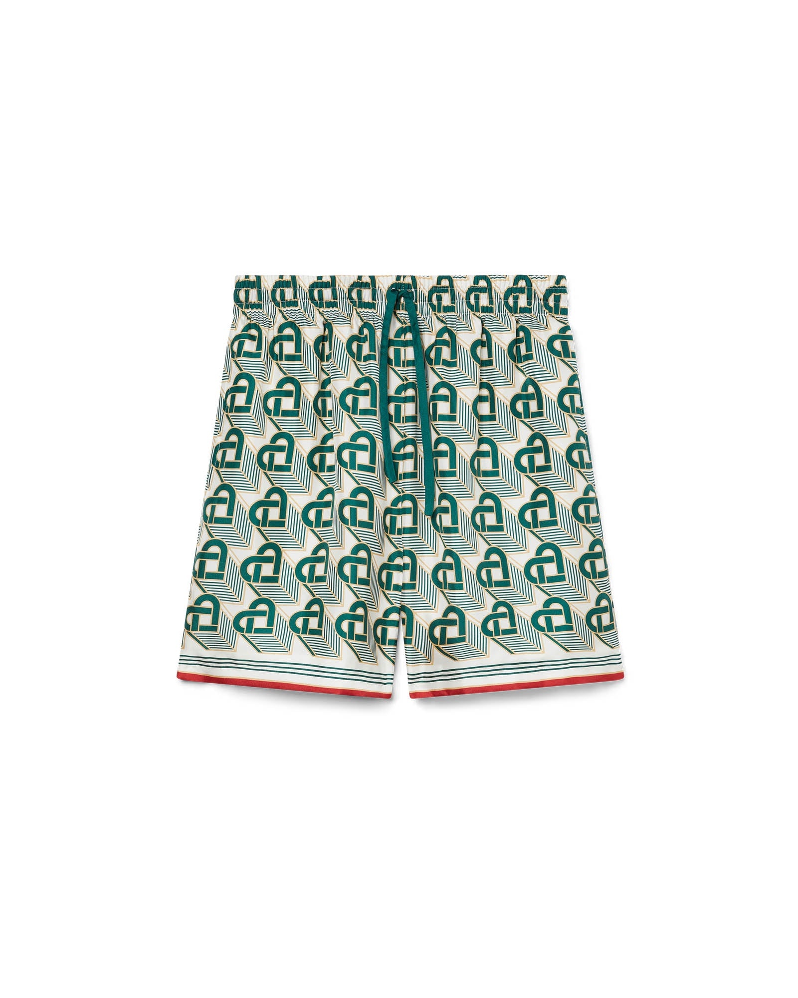 Heart Monogram Silk Shorts - 1