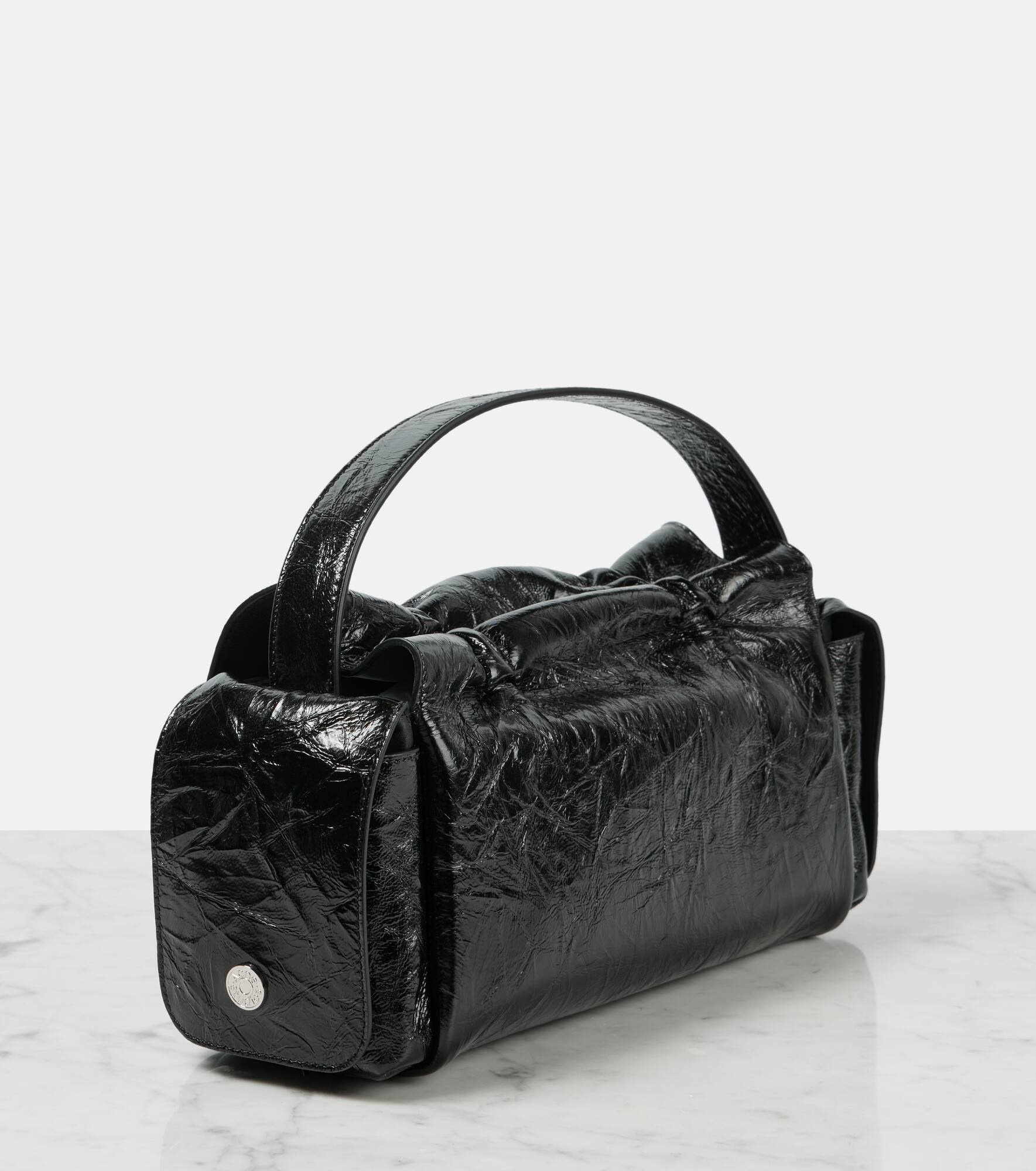 Multipocket leather shoulder bag - 4