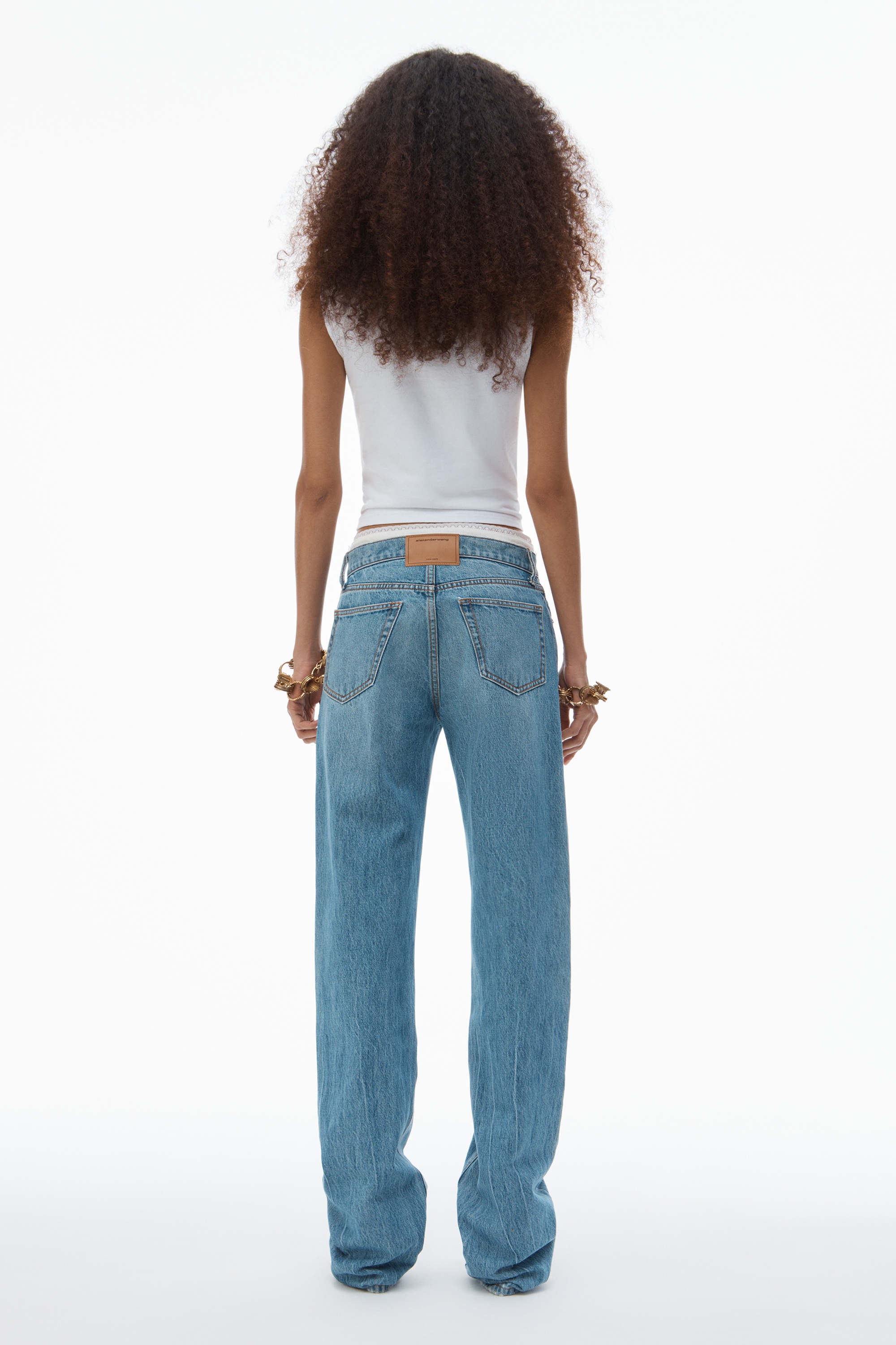 Pre-Styled Denim Short with Pointelle Waistband - 5