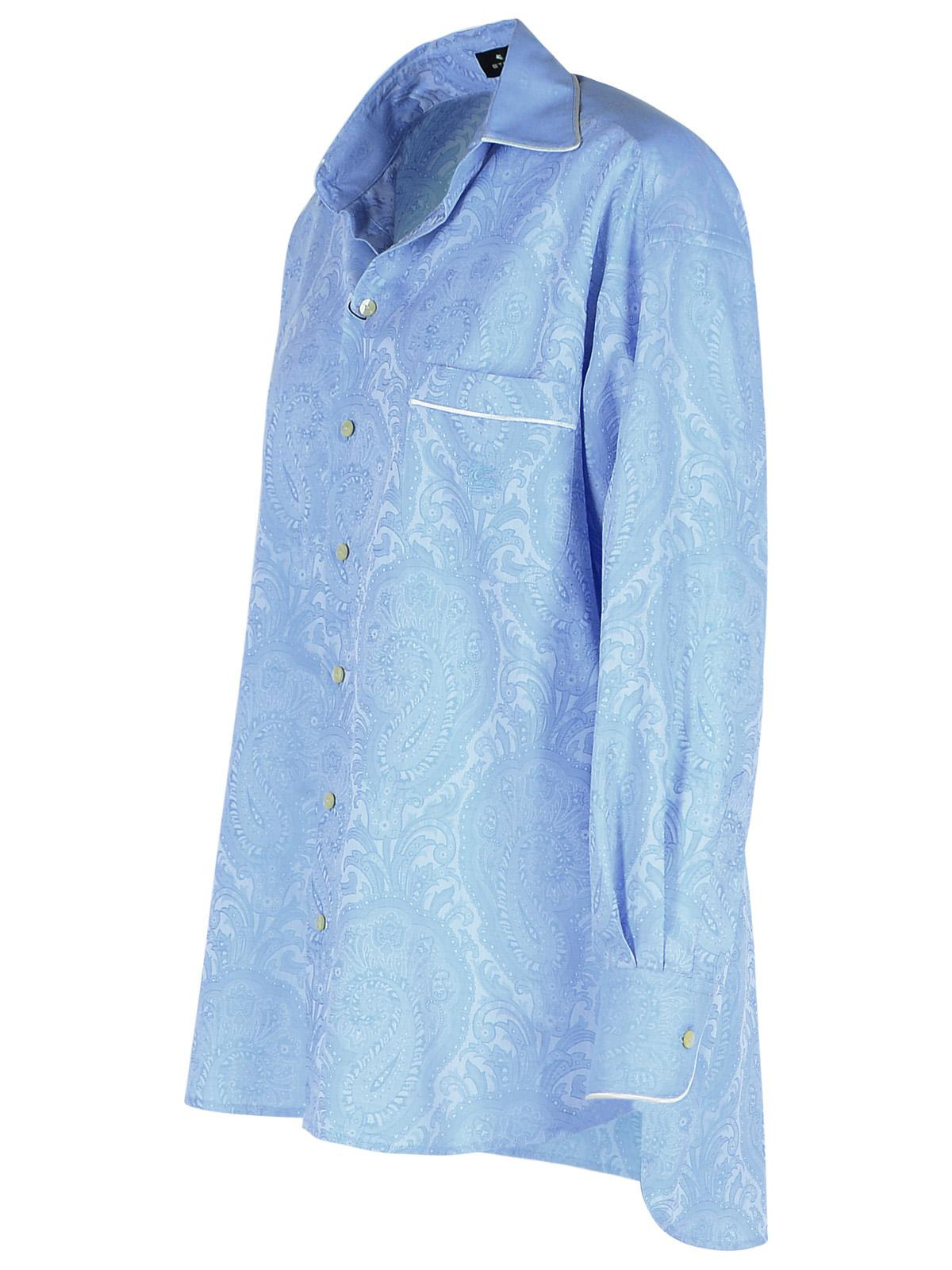 Etro Light Blue Cotton Shirt Women - 2