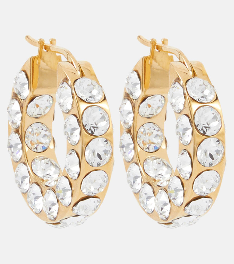 Jah crystal-embellished hoop earrings - 1