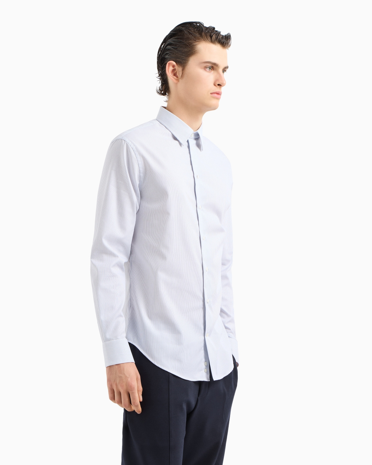 No-iron striped cotton shirt - 2