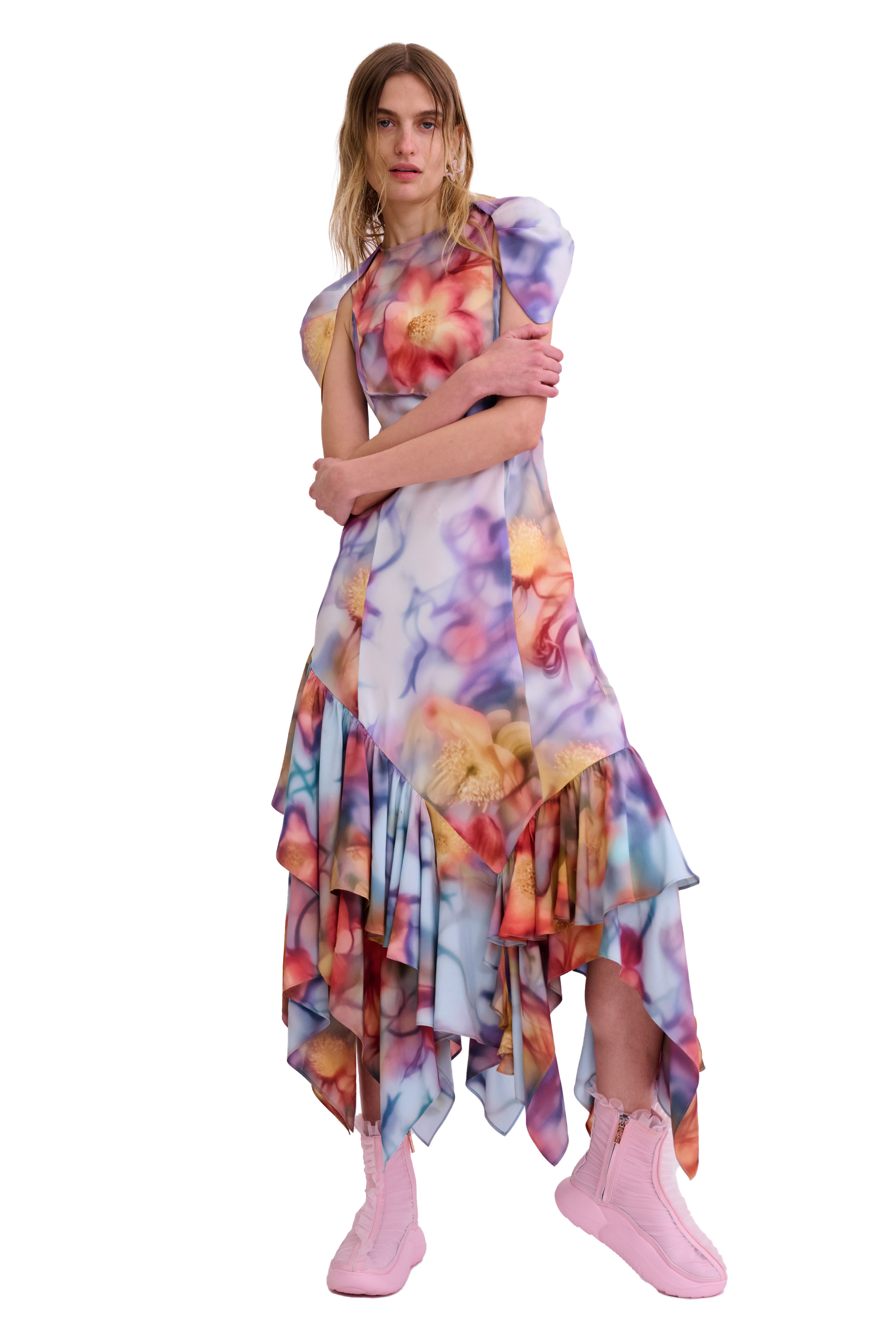 BARBED FLORAL HILLARY DRESS - 4