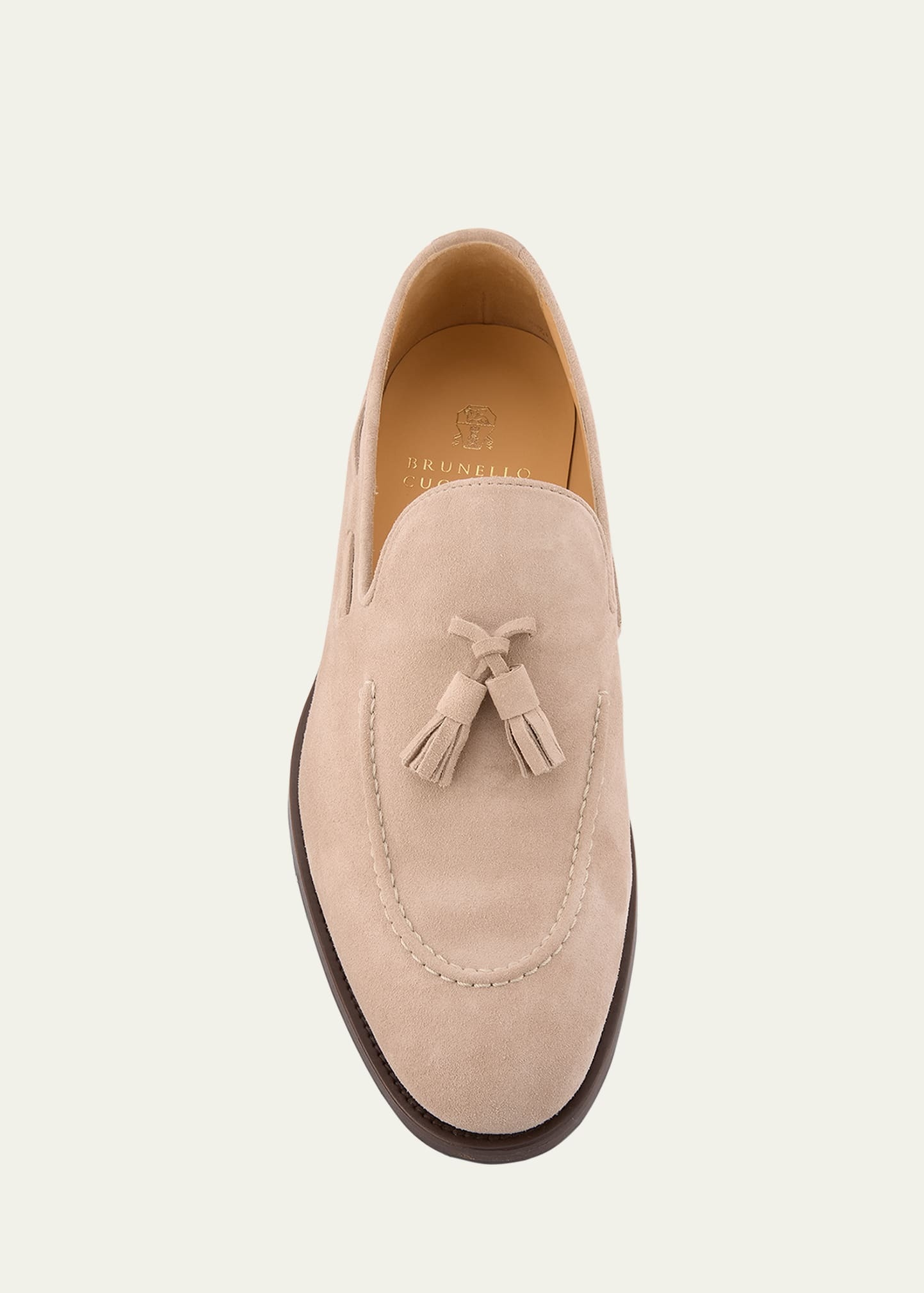Men's Suede Flex-Sole Tassel Loafers - 5