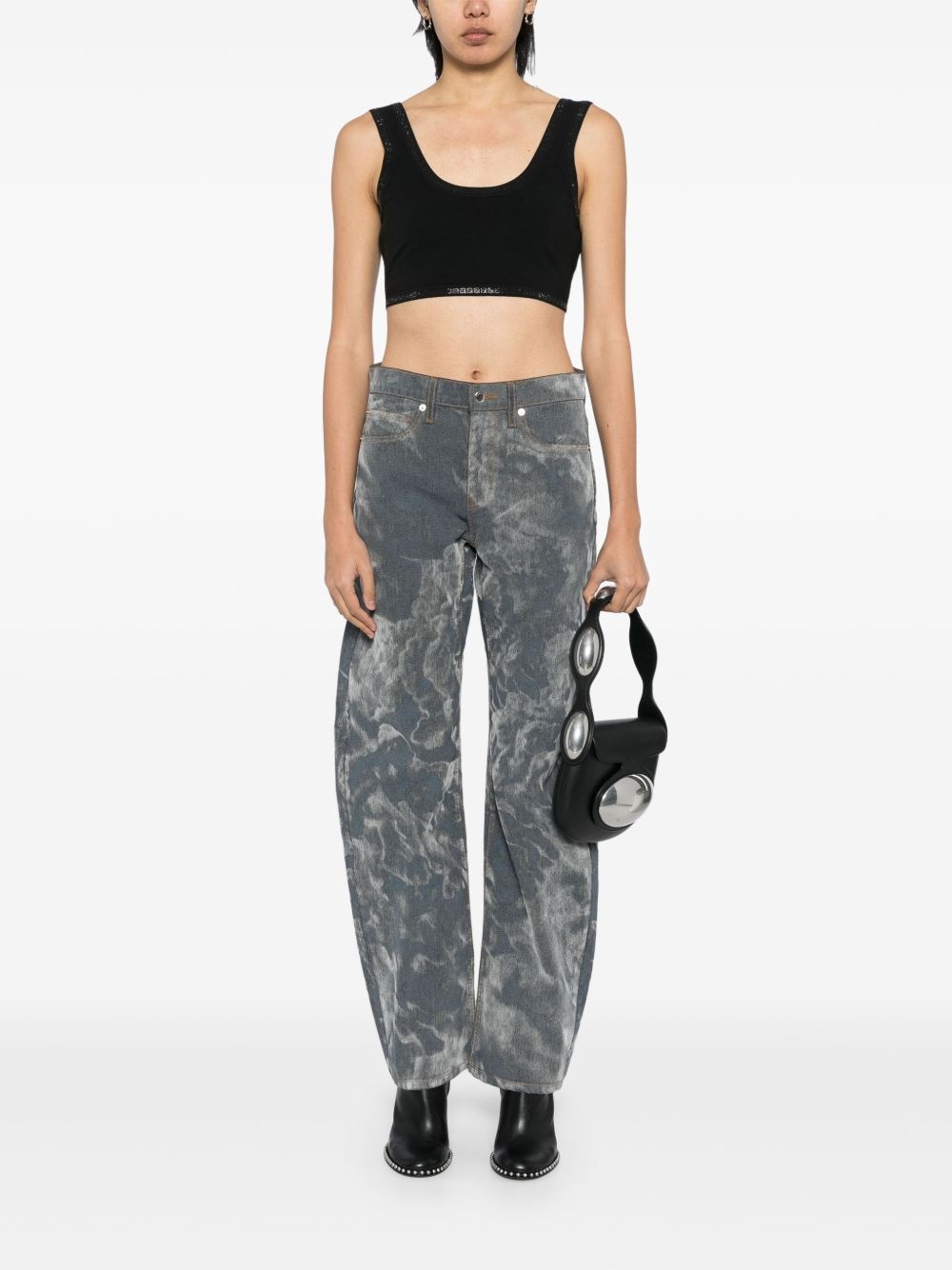 low-rise bowed gusset jeans - 2