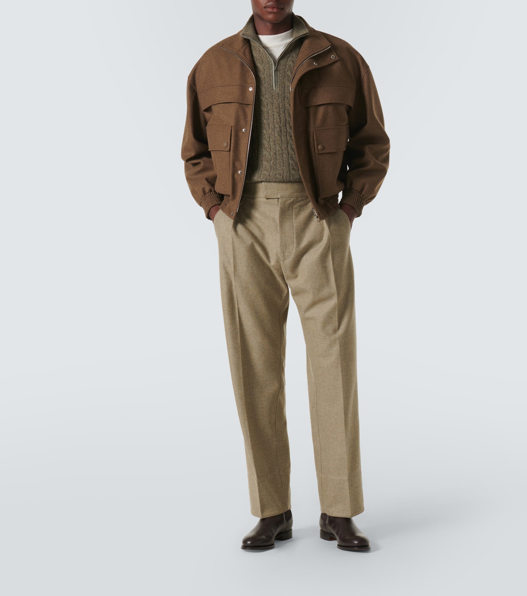 Reinga wool and cashmere straight pants - 2