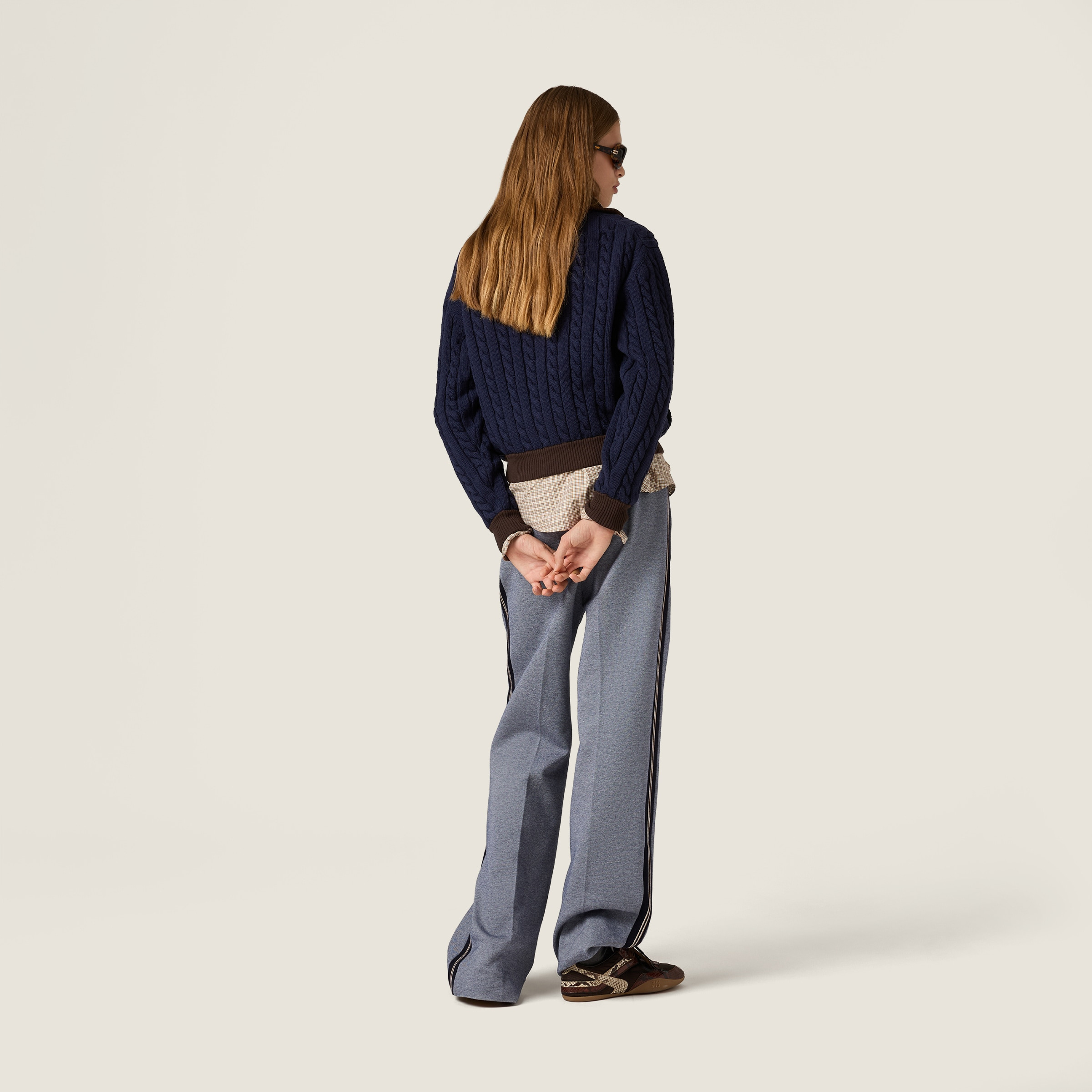 Wool and cotton zipper cardigan - 2