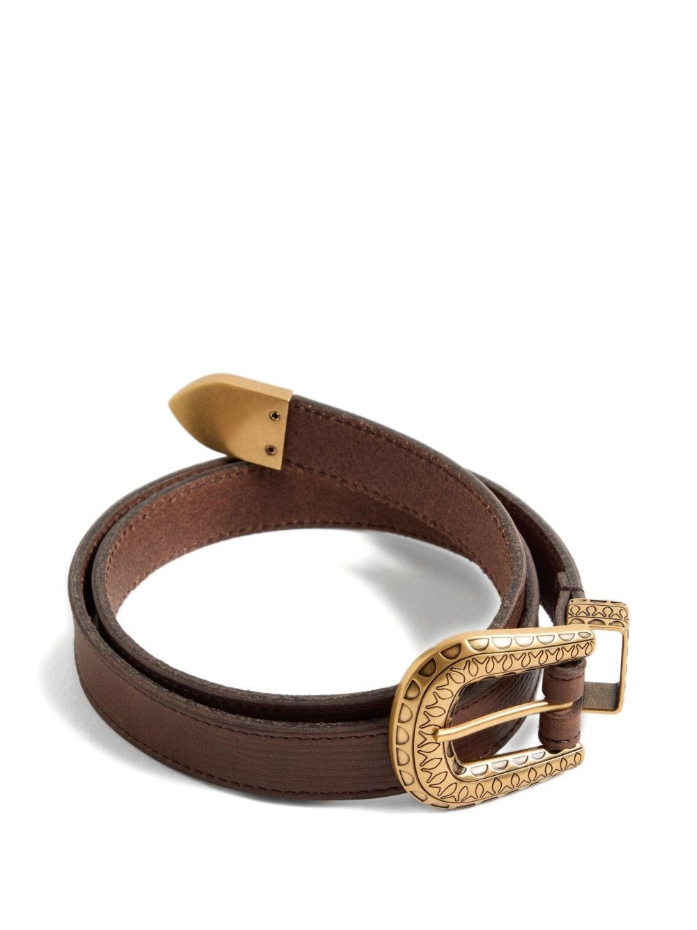VLogo Signature leather belt - 4