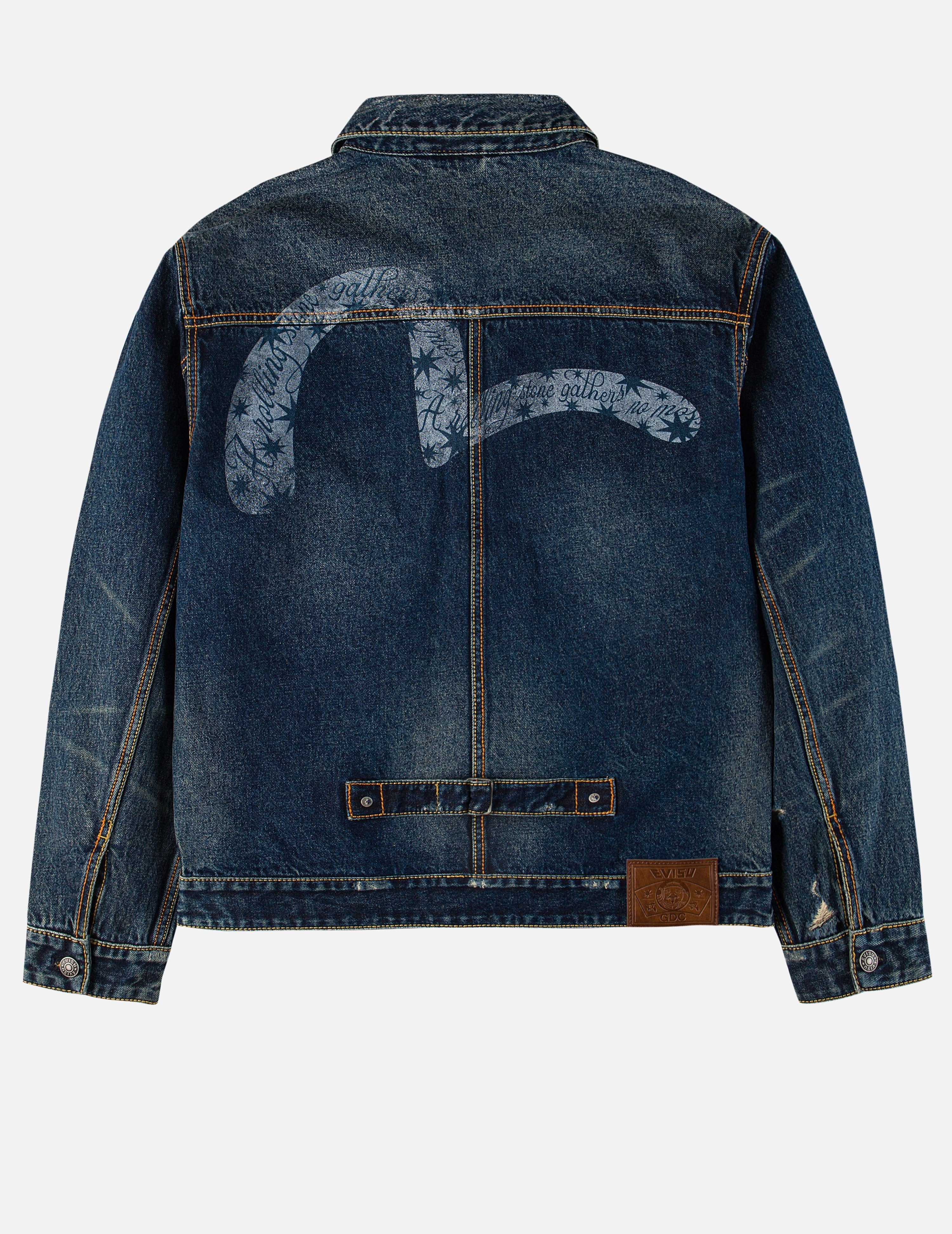 EVISU X GDC Washed Relax Fit Denim Jacket - 4