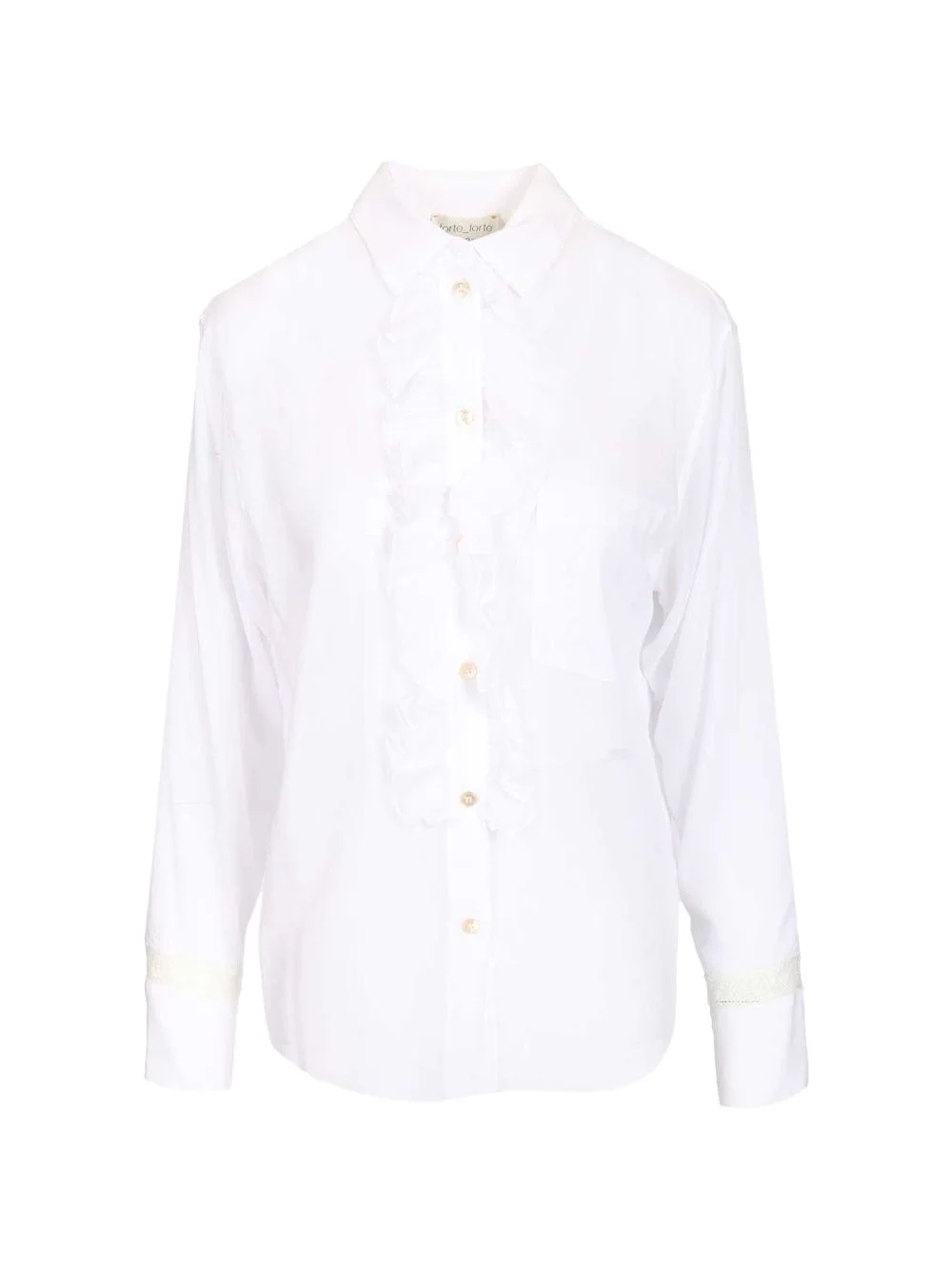 ruffled buttoned shirt - 1