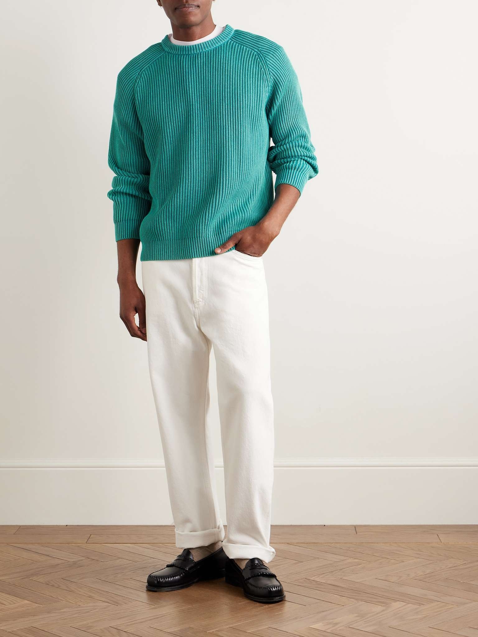Summer Shaker Ribbed Organic Cotton Sweater - 2