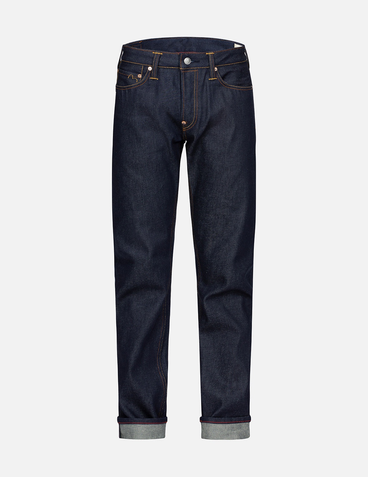 Brocade Kamon and Seagull Embroidery Slim-Fit Jeans #2010 - 2