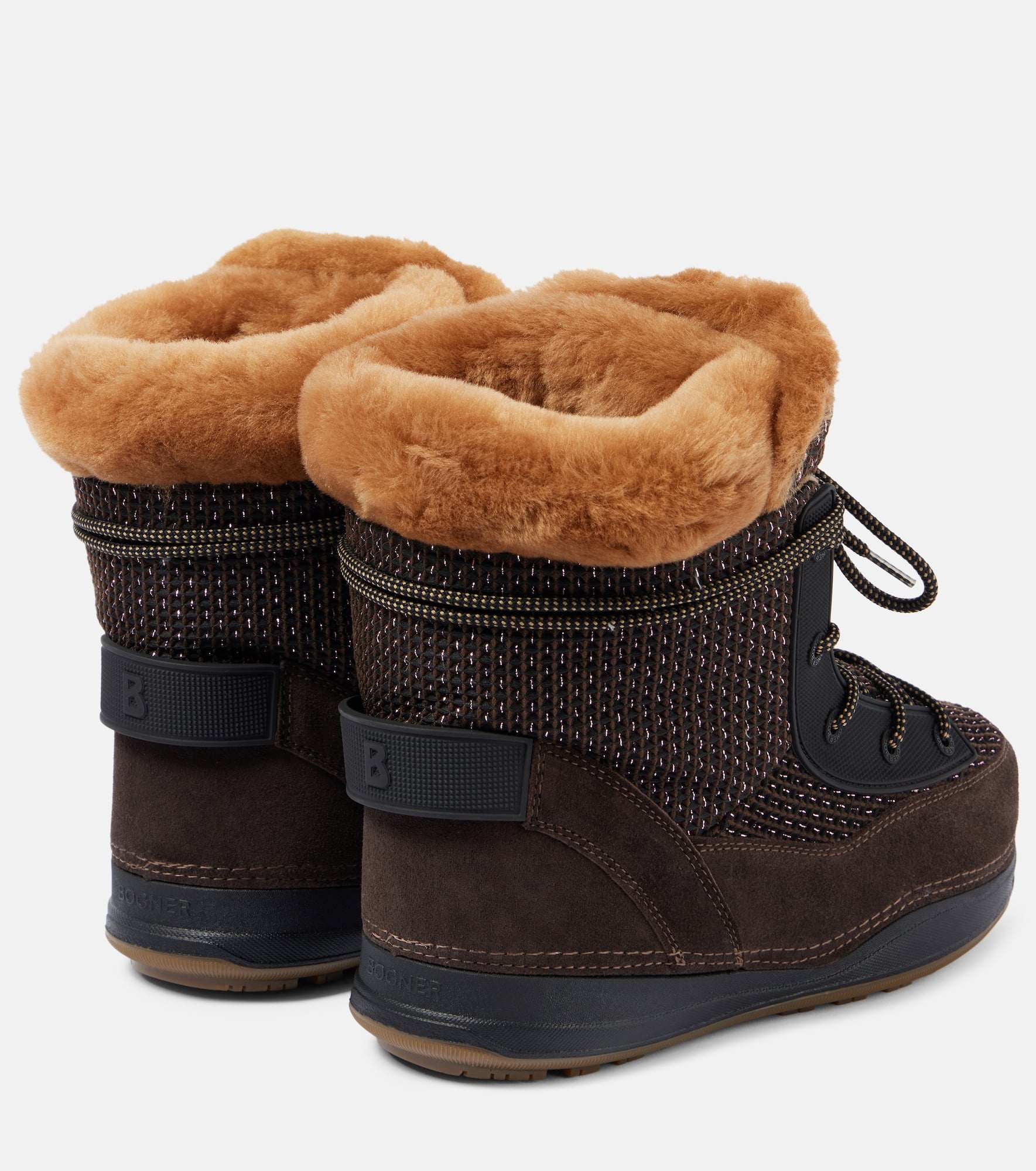Verbier shearling-trimmed suede ankle boots - 2