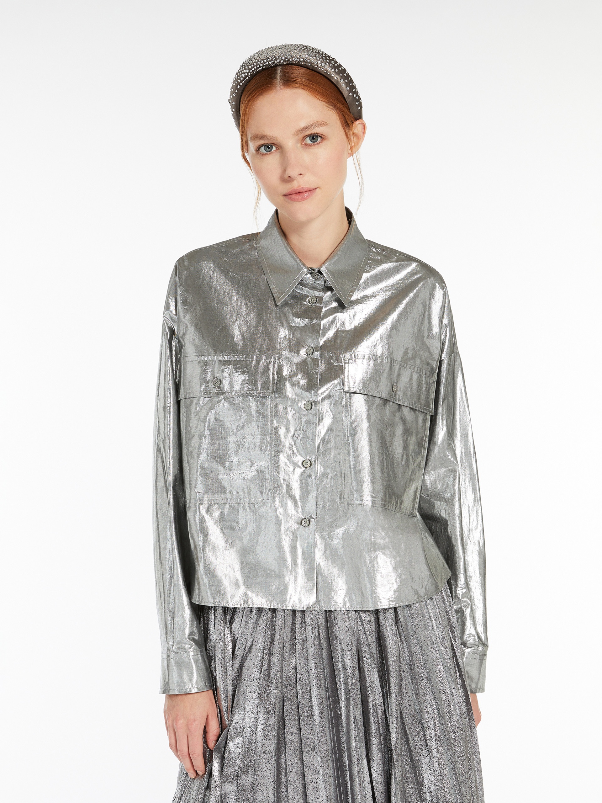 ALDENO Lamé cotton shirt - 5