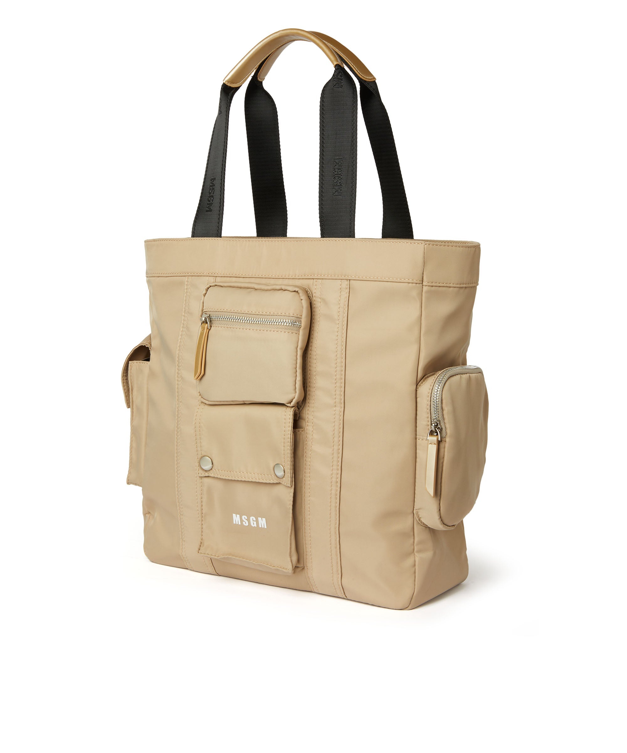 Multi-pocket nylon tote bag - 3