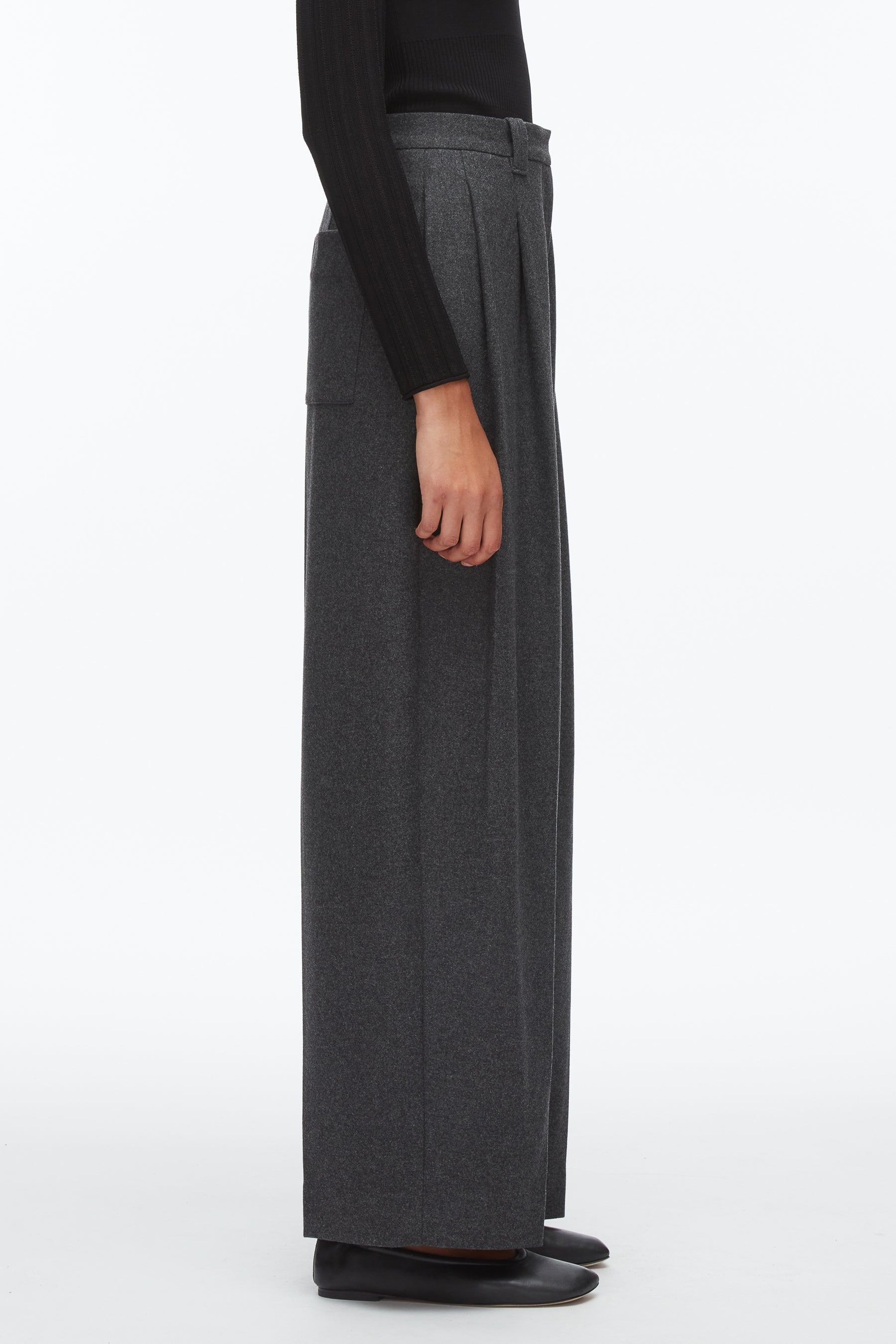 Flannel Double Pleat Trouser - 5